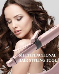 2024 New Launched Portable USB Travelling 2 in 1 Cordless Hair Curler and Straightener Wireless Airflow Hair Iron